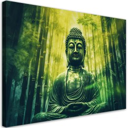 Obraz na płótnie, Budda i bambusy zen - 90x60