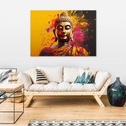 Obraz na płótnie, Budda na abstrakcyjnym tle - 90x60
