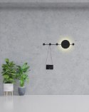 MOOSEE lampa ścienna SHADOW HANG z wieszakiem czarna