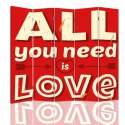 Parawan dwustronny, All you need is love - 180x170