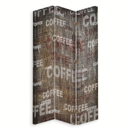 Parawan dwustronny obrotowy, Coffee - 110x170