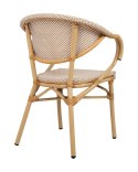 Krzesło CAFE BISTRO PARIS ARM jasnobrązowe rattan