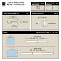 UMBRA karnisz LOOP 1 107 - 305 cm złoty