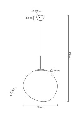 MOOSEE lampa wisząca FUSION 40 miedziana - akryl