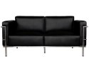 Sofa 2-osobowa Soft GC czarna skóra