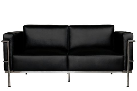 Sofa 2-osobowa Soft GC czarna skóra