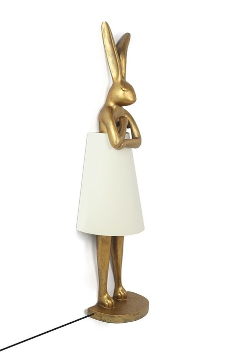 KARE lampa podłogowa RABBIT 150 cm biała / złota