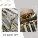 Plafon, Punktowa Oprawa Sufitowa złota z kryształkami Glamour okrągły 18cm 11609