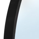 Lustro w czarnej drewnianej ramie okrągłe ścienne łazienkowe do salonu czarne 50 cm Lustro w czarnej drewnianej ramie okrągłe ścienne łazienkowe do salonu czarne 50 cm