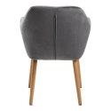 Krzesło Emilia Velvet dark grey